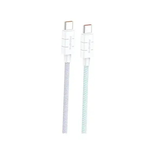 FONENG XS02 60W & PD 27W Type C to Type C  Fast Charging Braided Cable 1.2M - White