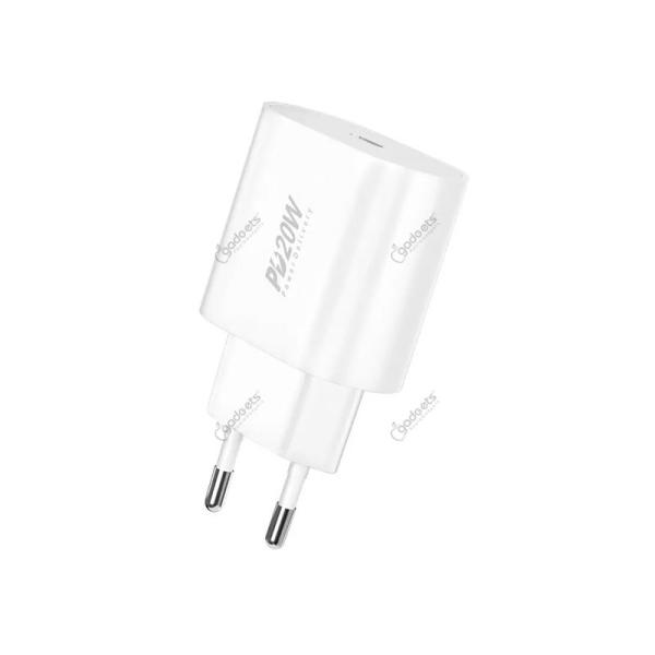 FONENG EU39 PD 20W Quick Charger with Type C to Type C Cable - White